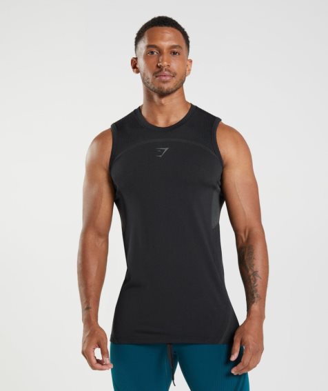 Gymshark 315 Seamless Muskelshirt Herren Schwarz | 35971TMOG