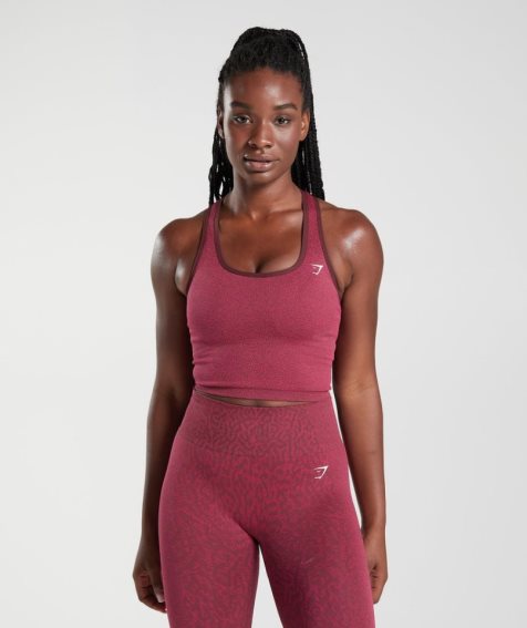 Gymshark Adapt Animal Seamless Crop Muskelshirt Damen Fuchsie | 39162FWXL