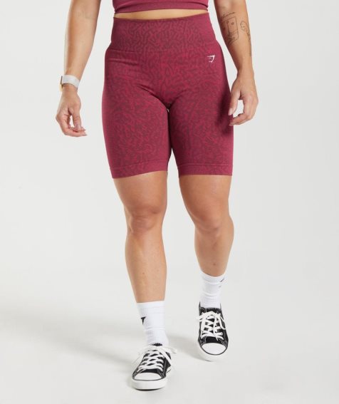 Gymshark Adapt Animal Seamless Cycling Kurze Hose Damen Fuchsie | 65389KPHI