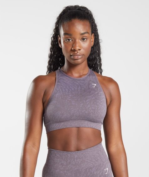 Gymshark Adapt Animal Seamless Sport Bh Damen Lila | 62891ANKF