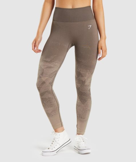 Gymshark Adapt Ombre Seamless Leggings Damen Braun | 02479QXDV