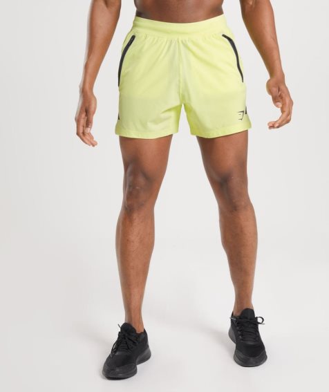 Gymshark Apex 5" Perform Kurze Hose Herren Gelb | 25340PVAJ