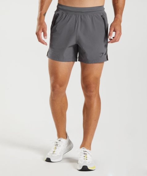 Gymshark Apex 5" Perform Kurze Hose Herren Grau | 30765ZUWT