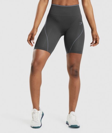 Gymshark Apex Seamless High Rise Kurze Hose Damen Schwarz | 43095YIMQ