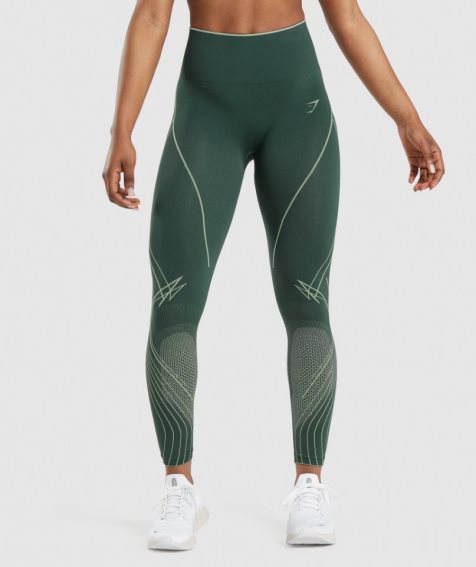 Gymshark Apex Seamless High Rise Leggings Damen Grün | 07932DVBP