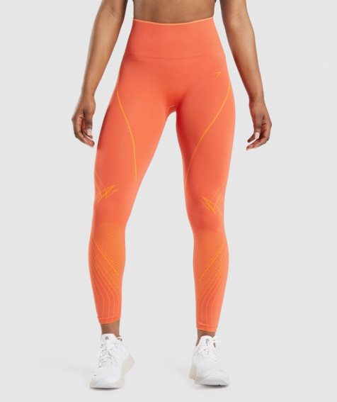 Gymshark Apex Seamless High Rise Leggings Damen Orange | 09842OAQY