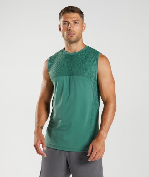 Gymshark Apex Seamless Muskelshirt Herren Grün | 23541FTAW