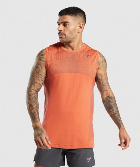 Gymshark Apex Seamless Muskelshirt Herren Orange | 39421RMFC