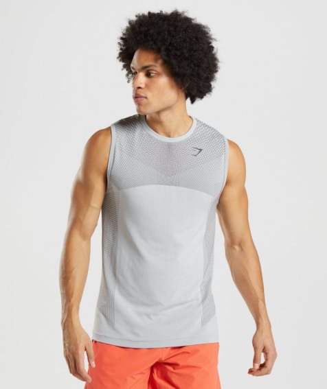 Gymshark Apex Seamless Muskelshirt Herren Hellgrau | 48501XOZU