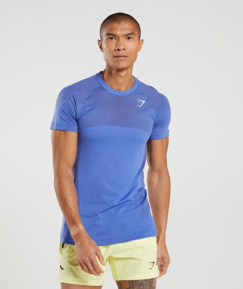 Gymshark Apex Seamless T-shirts Herren Blau | 97403IWGX