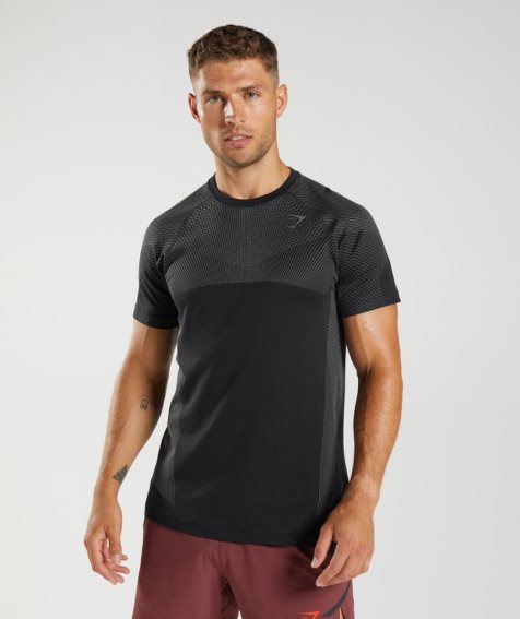 Gymshark Apex Seamless T-shirts Herren Schwarz | 51078KPZO