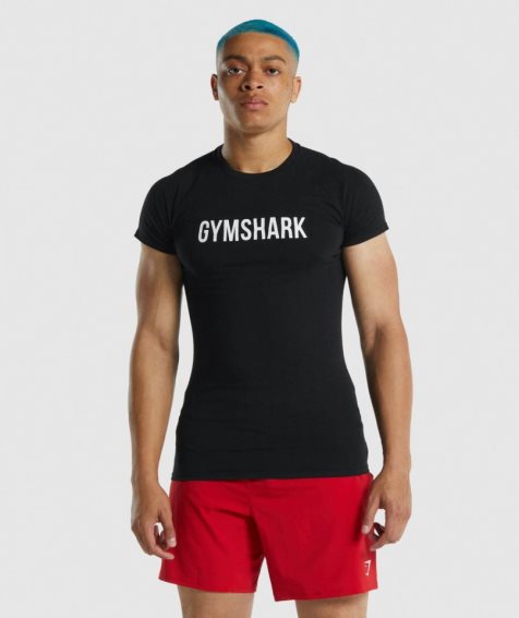 Gymshark Apollo T-shirts Herren Schwarz | 84765CDPL