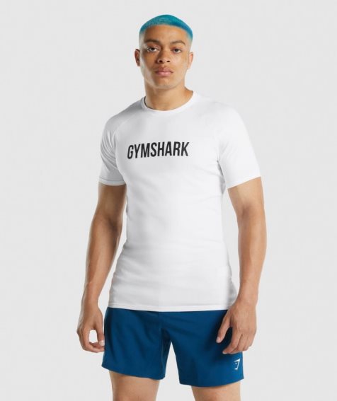 Gymshark Apollo T-shirts Herren Weiß | 27851KSLQ