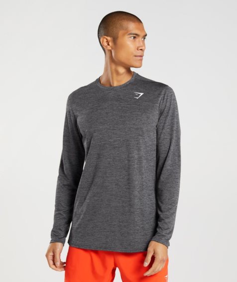 Gymshark Arrival Long Sleeve T-shirts Herren Dunkelgrau | 76321EKWM