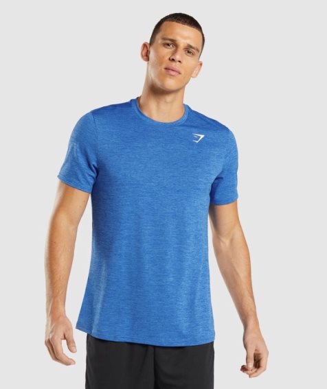 Gymshark Arrival Marl T-shirts Herren Blau | 03145MBGL