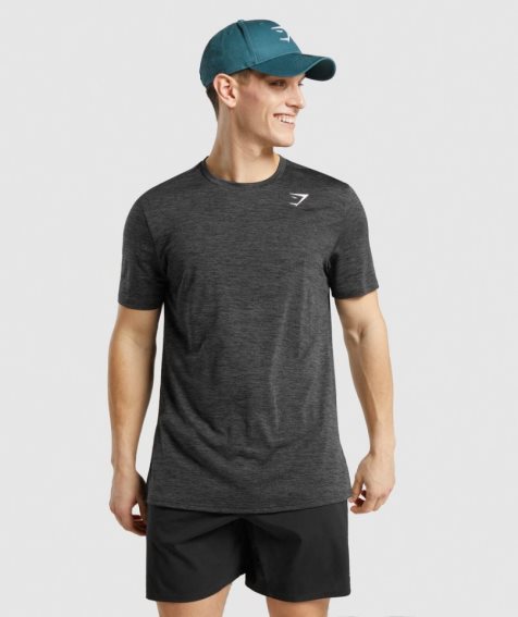 Gymshark Arrival Marl T-shirts Herren Schwarz | 27598EQHC