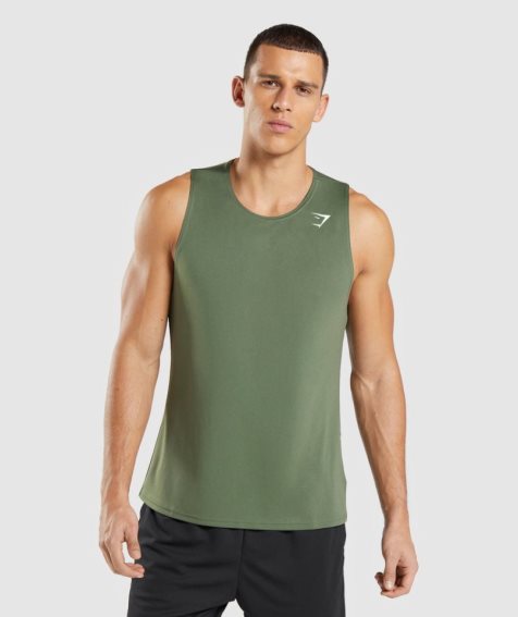 Gymshark Arrival Muskelshirt Herren Olivgrün | 02564YUBL