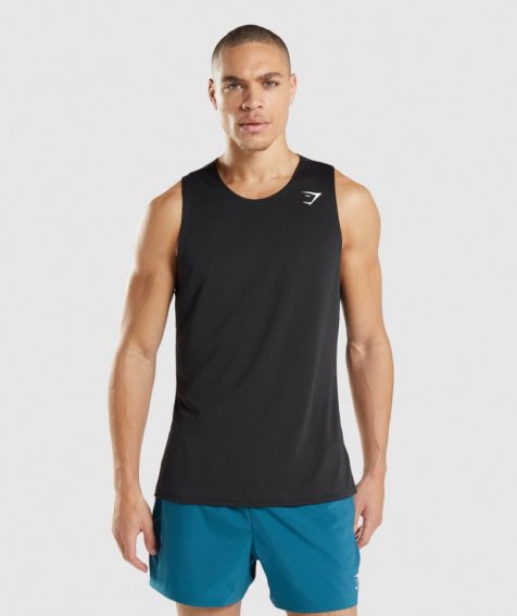 Gymshark Arrival Muskelshirt Herren Schwarz | 90612ZQGN