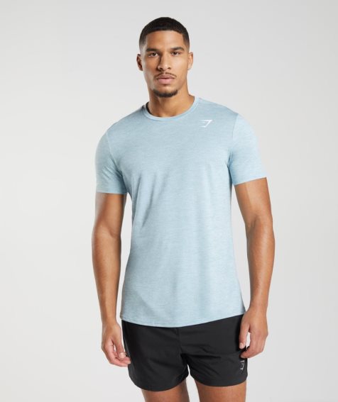 Gymshark Arrival T-shirts Herren Hellblau | 75428KPUE