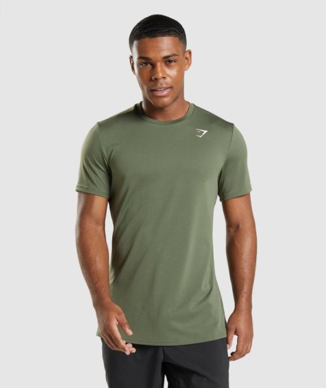 Gymshark Arrival T-shirts Herren Olivgrün | 58439HIZY