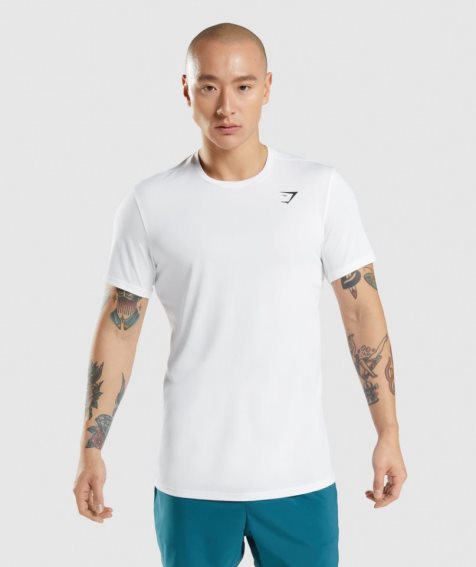 Gymshark Arrival T-shirts Herren Weiß | 48269MTOD