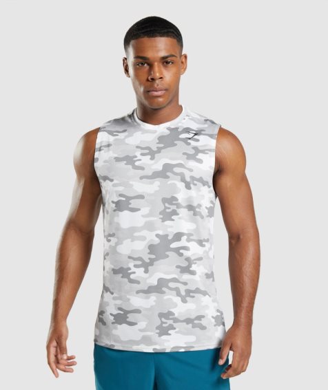 Gymshark Arrival Ärmellose Muskelshirt Herren Camouflage | 20573ZPWC