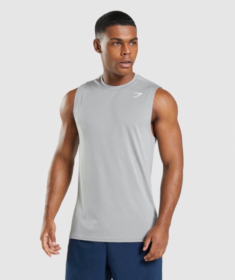 Gymshark Arrival Ärmellose Muskelshirt Herren Grau | 46958IHKJ