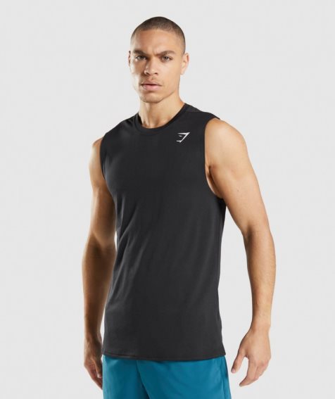 Gymshark Arrival Ärmellose Muskelshirt Herren Schwarz | 89170TBEP