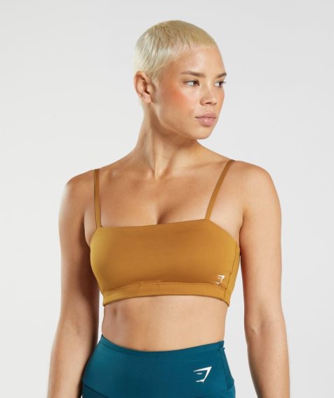 Gymshark Bandeau Sport Bh Damen Braun | 31970ACSD