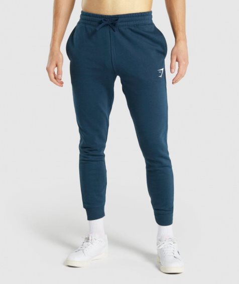 Gymshark Crest Jogginghose Herren Navy | 18436WEYH