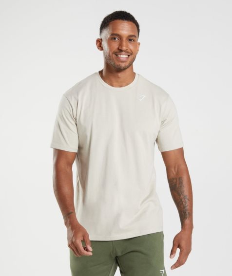 Gymshark Crest T-shirts Herren Weiß | 45392UOYG