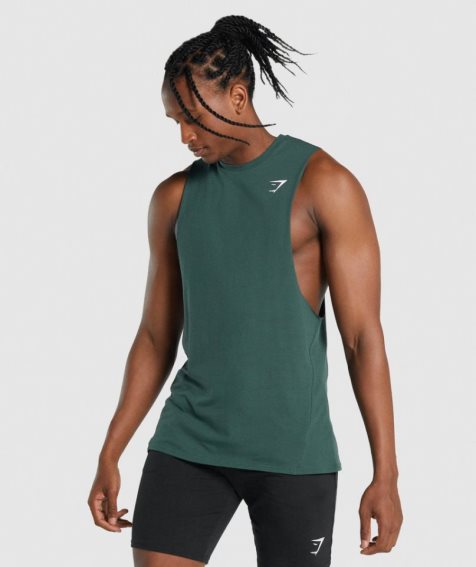 Gymshark Critical 2.0 Drop Arm Muskelshirt Herren Dunkelgrün | 28630OHDG