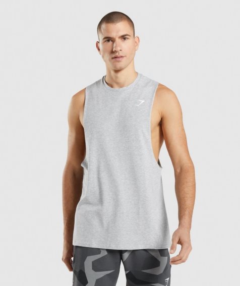 Gymshark Critical 2.0 Drop Arm Muskelshirt Herren Hellgrau | 97861GVMP