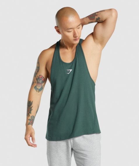 Gymshark Critical 2.0 Stringer Muskelshirt Herren Dunkelgrün | 52170DIMS