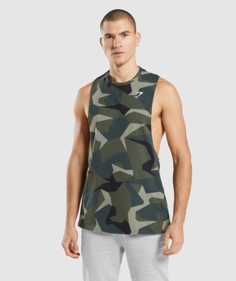 Gymshark Critical Drop Arm Muskelshirt Herren Camouflage | 29684JNXQ