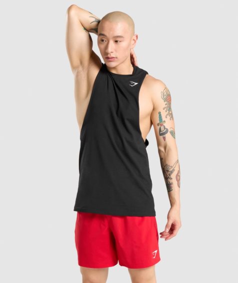 Gymshark Critical Drop Arm Muskelshirt Herren Schwarz | 36752UHCW