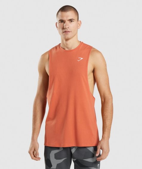 Gymshark Critical Drop Arm Muskelshirt Herren Orange | 47185GSLE