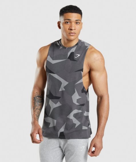 Gymshark Critical Drop Arm Muskelshirt Herren Camouflage | 68457SVPO