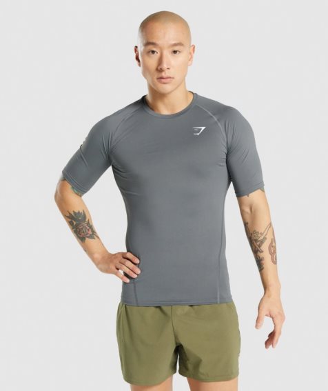 Gymshark Element Baselayer T-shirts Herren Grau | 67908WUQJ