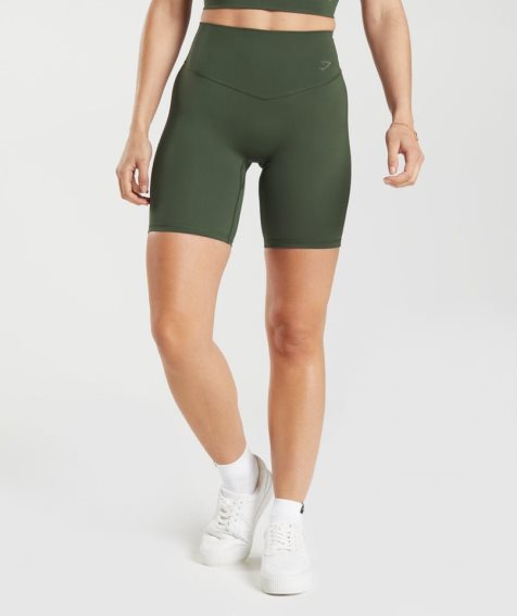 Gymshark Elevate Cycling Kurze Hose Damen Olivgrün | 93516OSCP