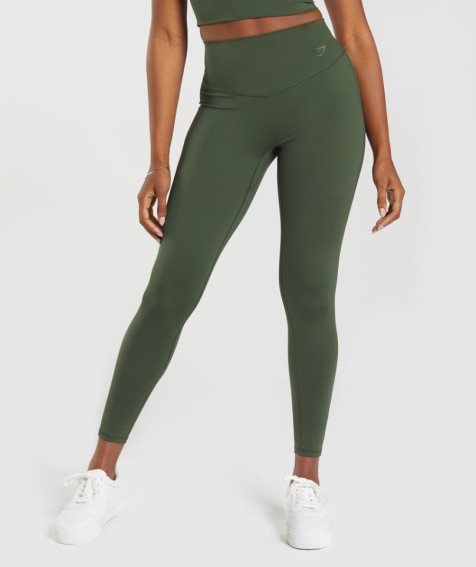 Gymshark Elevate Leggings Damen Olivgrün | 96542ZPBY