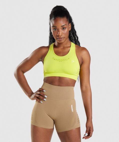 Gymshark Energy Seamless Sport Bh Damen Gelb | 69503BUZJ