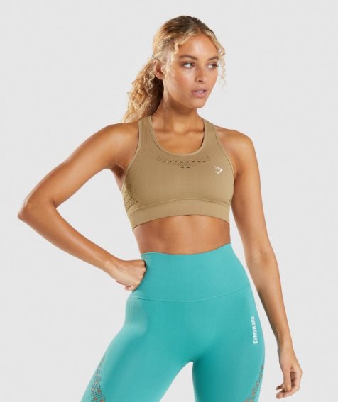 Gymshark Energy Seamless Sport Bh Damen Braun | 70254NMWA