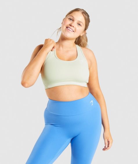 Gymshark Essential Racer Back Sport Bh Damen Mintfarben | 54690TKGL