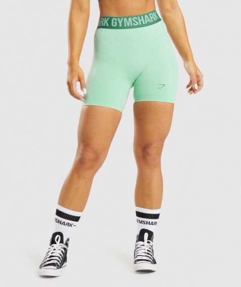 Gymshark Flex Kurze Hose Damen Grün | 58107GBVL