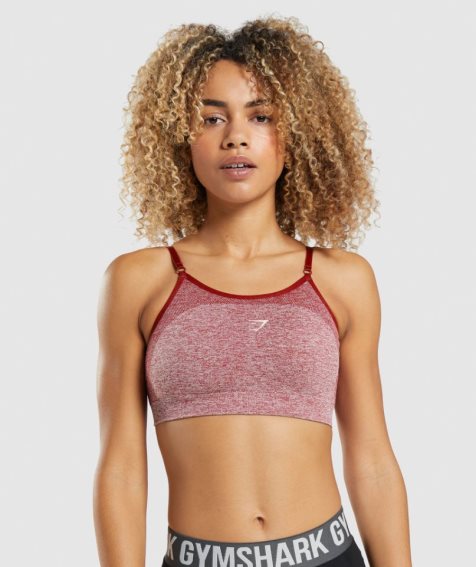 Gymshark Flex Riemchen Sport Bh Damen Bordeaux | 65819MOUI