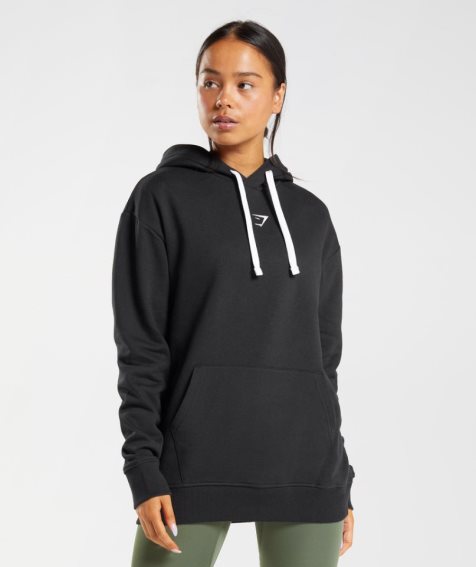 Gymshark Fraction Hoodie Damen Schwarz | 80956VBWU