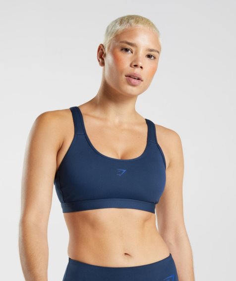 Gymshark Fraction Sport Bh Damen Navy | 47153TFJO