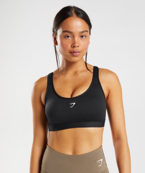 Gymshark Fraction Sport Bh Damen Schwarz | 72186PCJH