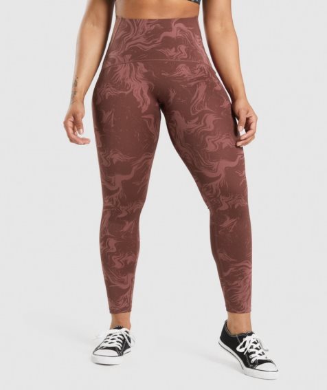 Gymshark GS Power High Rise Leggings Damen Braun | 19548DLTP